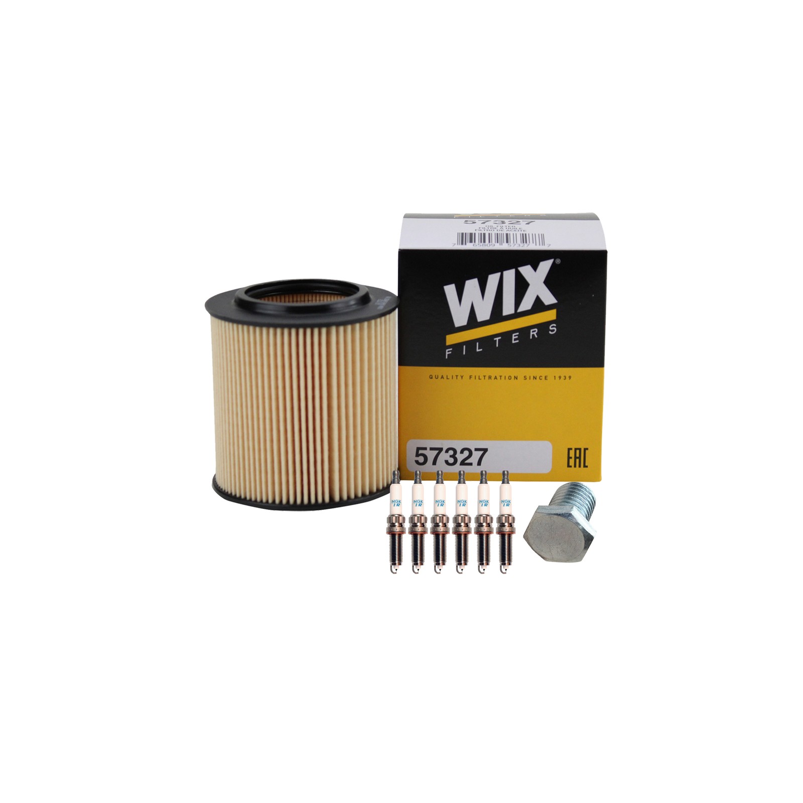 Wix Engine Oil Filter  NGK 6 Spark Plugs kit for F07 535i F30 335i GT xDrive L6