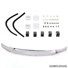 For 2017+ Ford F250 F350 Super Duty Chrome Hood Deflector Bug Shield