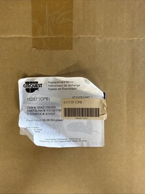 61555F Door Mirror K Source Carquest 10257CPB for 00-06 Ford Focus