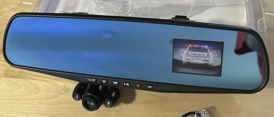 HD Mirror Cam Rearview Mirror Camera MO 2.3 Dash Cam Recorder New Open Box - Image 4 of 4