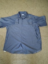Men's Calvin Klein Regular Fit Button Down Dress Shirt Size 17 1/2 34/35 Gray