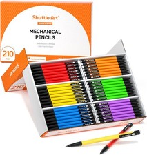 Shuttle Art Mechanical Pencils, 210 Pack Bulk Mechanical Pencils 0.7mm Medium Po