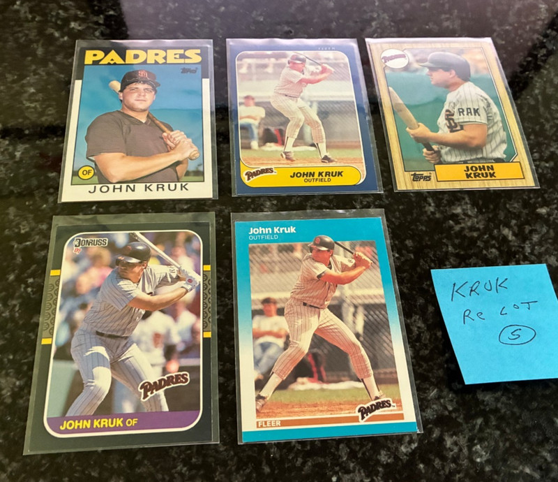 JOHN KRUK ROOKIE CARD LOT (1986-1987).....................5 DIFFERENT