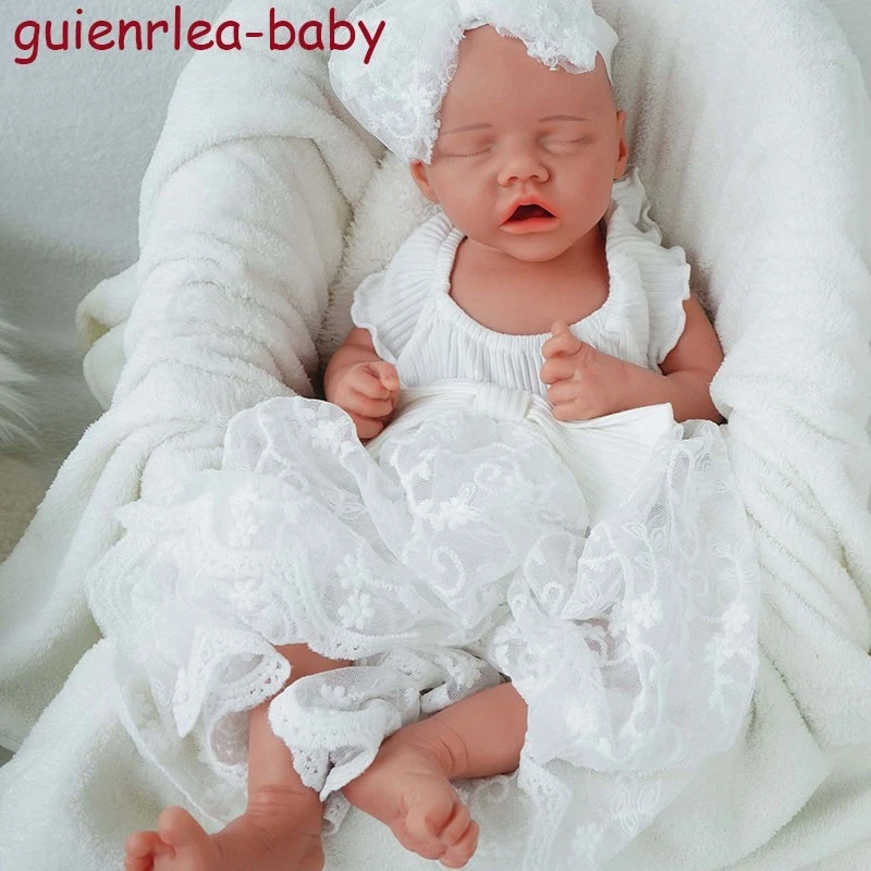 GUIENRLEA 42cm solid silicone doll silicone reborn doll silicone girl doll toys gifts