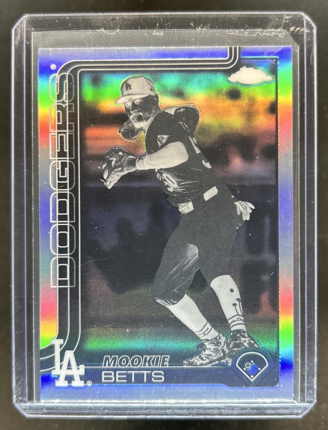 2025 Topps Chrome Mookie Betts Negative Refractor #50 Dodgers