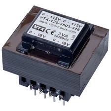 Vigortronix PCB Transformer 115V+115V 3VA 18V+18V