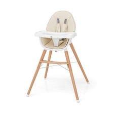Baby High Chair with Dishwasher Safe Tray-Beige - Color: Beige