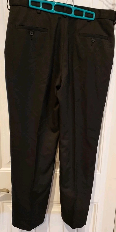 Haggar Slacks - Mens 36 x 30 - Black Dress Pants - Trousers - Flat Front  - Image 2 of 4