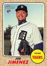 Joe Jimenez 2017 Topps Heritage 567 Detroit Tigers Rookie Baseball Card. rookie card picture