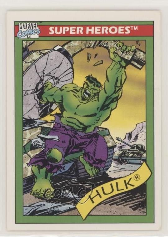 1990 Impel Marvel Universe Super Heroes The Hulk #3 n1u