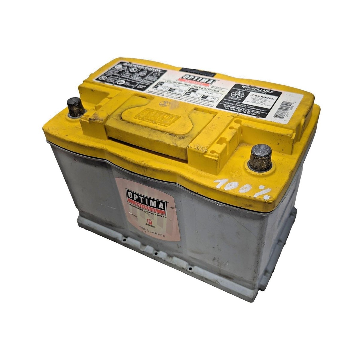 オプティマバッテリー　DH6 JLラングラー Optima DH6 YellowTop AGM Sealed Deep Cycle Battery OEM
