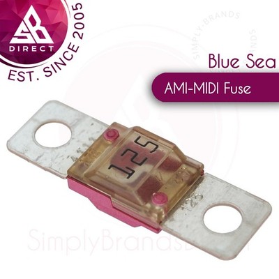 Blue Sea Systems Ami-Midi Sicherung 125A 2 Stück   32V Dc   Für Main Kreis Shutz