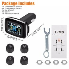 Universal Car Tpms Tire Pressure Monitoring System Sensor With Cigarette Lighter Universal Car Tpms Tire Pressure Monitoring System Sensor With Cigarette Lighter