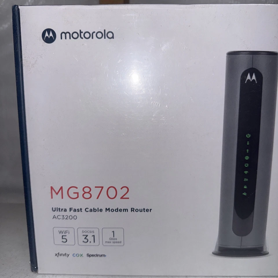 Motorola MG8702 Cable Modem + Wi-Fi Router-Black - Image 2 of 4
