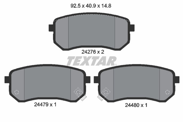 Plaquettes de frein Textar 2427601 pour stopper les sifflements au freinage