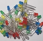 Mixed 3mm LED - Diffused - 50 Pack - LIght Emitting Diode - 3mm - Free UK P&P
