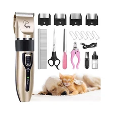 Dog Clippers for Grooming, Low Noise, Electric Quiet, Adjustable Cl... Fast Ship
