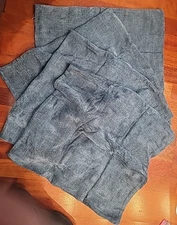 MIULEE Burlap Linen Throw Pillow Covers 19"x19" 4 Blue Decorative Pillow Covers