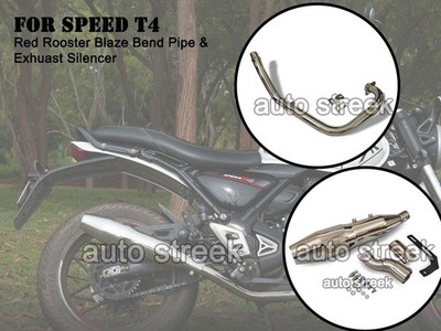 For Triumph Speed T4 Red Rooster Blaze Header Pipe With Silencer Polish
