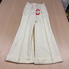 Vintage 70s Bell Bottom Wide Flare Leg Pants Polyester Knit Disco size 14 30x30