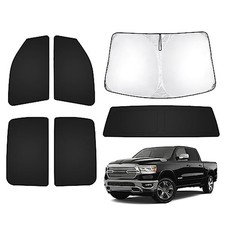T TGBROS Windshield Sun Shade for Dodge Ram 1500 2019-2025 2026 Crew Cab Ca...