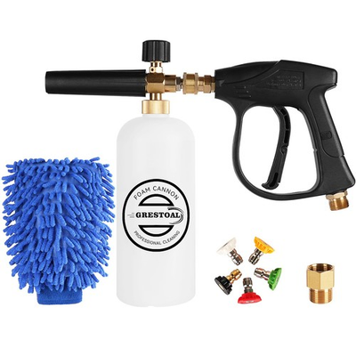 #ad Short Pressure Washer Gun with Foam Cannon Snow Foam Gun with 5 Pressure Was... $37.28