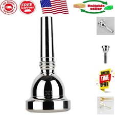 Modern Silver Plated Trombone Mouthpiece 12c - Light and Precise Fit for B Flat