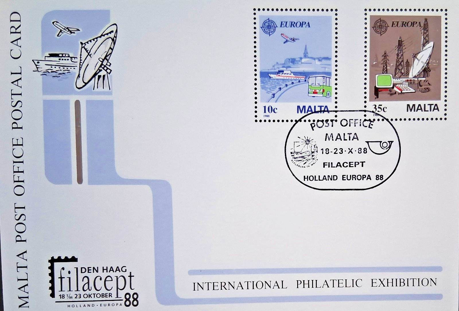 Malta - Interi - Cartolina postale, usata, 156,