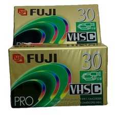 Lot of 2 Fuji VHS-C 30 Premium Grade Pro Videocassette TC-30 New Sealed