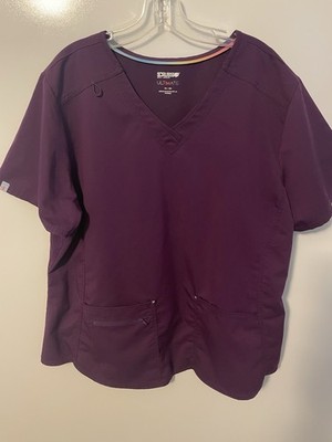 Scrubstar Purple Scrub Top Size 2XL