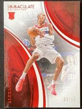 Alexandre Sarr 2024-25 Panini Immaculate Collection Action Red RC /15 #88