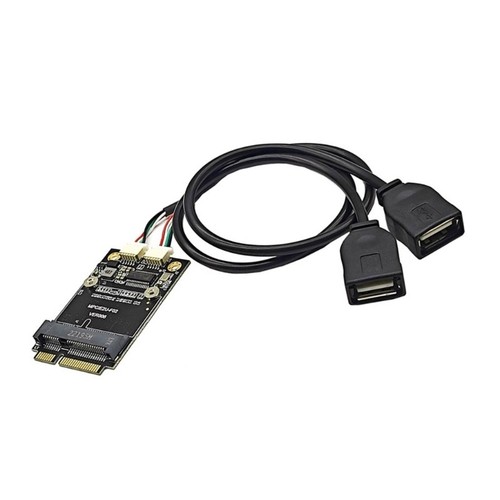 PCIE to Double USB Adapter mPCIe to 5 Pin 2 Port USB2.0 Data Transfer Converters - Afbeelding 6 van 10