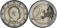 Monaco: 2 Euro bi-metallic 2015 - UNC
