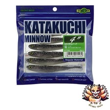 NEW Ecogear Katakuchi Minnow 4 inch #115 Pearl/Smoke Silver Glue Back
