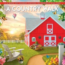 A Country Walk 2027 12 X 24 Inch Hanging Monthly Square Wall Calendar Featurin