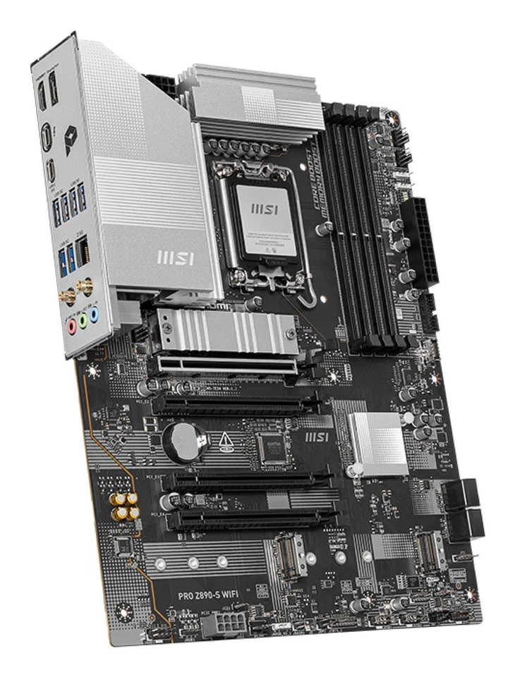 MSI PRO Z890-S WIFI Mainboard LGA1851 Intel Z890 ATX DDR5 256GB 8600MHz WiFi7 Bl - Imagen 4 de 4