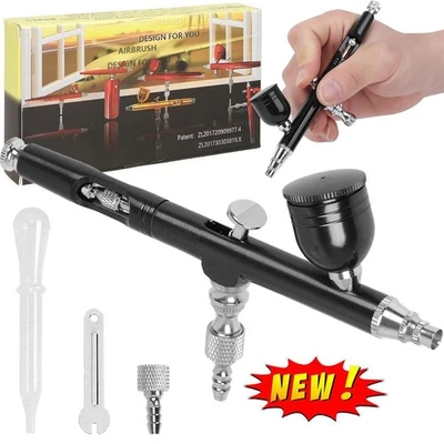 ZREE Mini Airbrush Compressor Kit for Beginners - Dual Action Spray Gun 0.3 MM UK