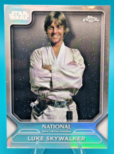 2025 Topps Chrome National Silver Pack Star Wars Luke Skywalker Card #SW-2