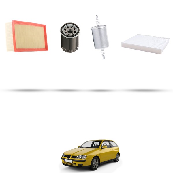 Hoffcar Set Service - 4 Filter Kompatibel Mit Seat Ibiza Ii 1.8 Turbo 20V 115-image