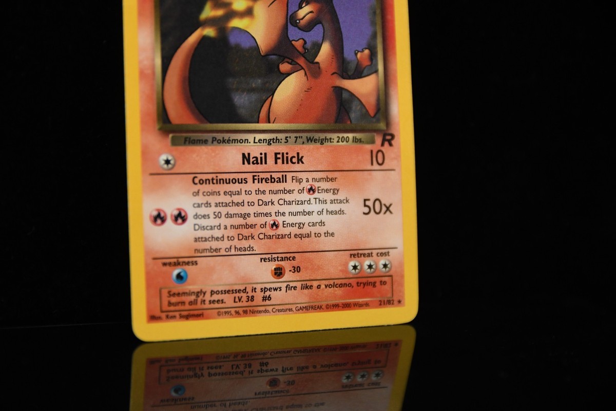 Pokémon TCG Team Rocket DARK CHARIZARD 21/82 Unlimited Rare Non