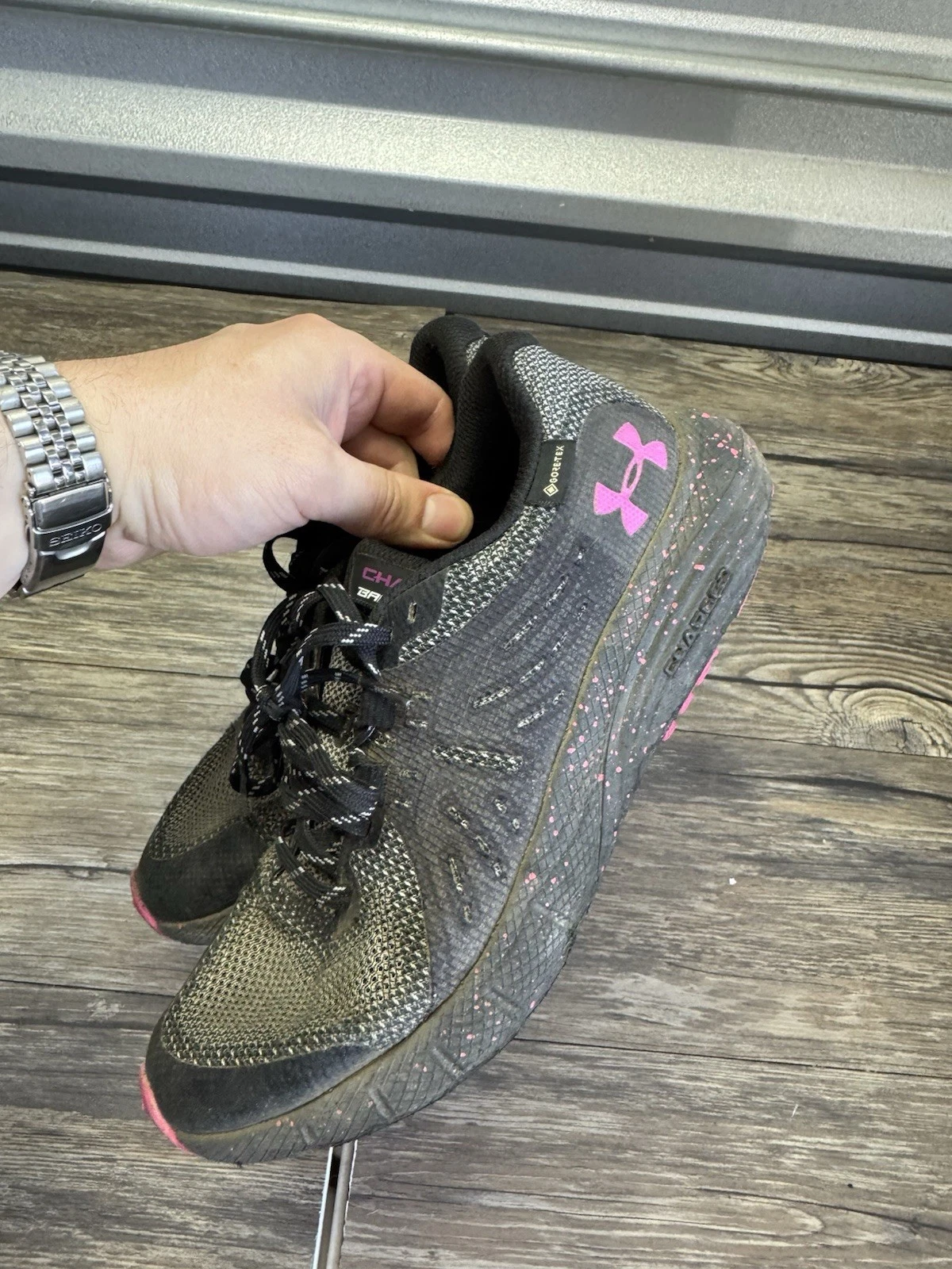 Under Armour Charged Bandit Trail Gore-Tex Black Size 7.5 Owned Good Conditio