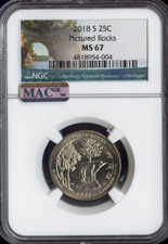 2018-S Pictured Rocks NP Quarter NGC MS67 Quality