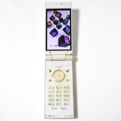 Docomo SH-01B white FOMA Japanese Flip Phone Garakei Keitai JP | eBay