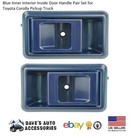 Blue Inner Interior Inside Door Handle Pair Set for Toyota Corolla Pickup Truck
