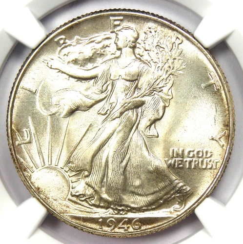 1946 Walking Liberty Half Dollar 50C 1946-P - NGC MS67+ Plus Grade - $5500 Value