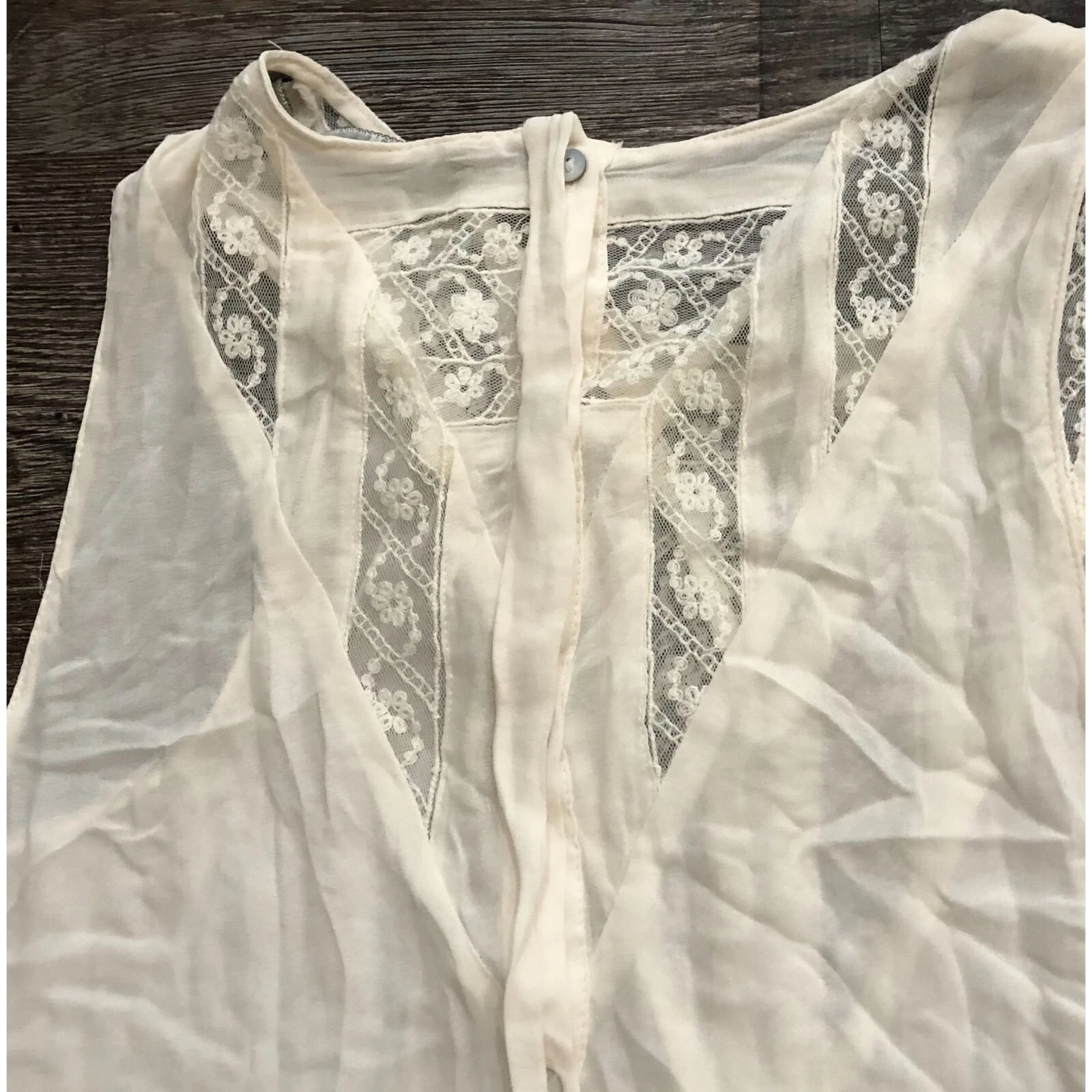 OFF WHITE Zara Basic abito senza maniche da donna XS Off bianco pizzo