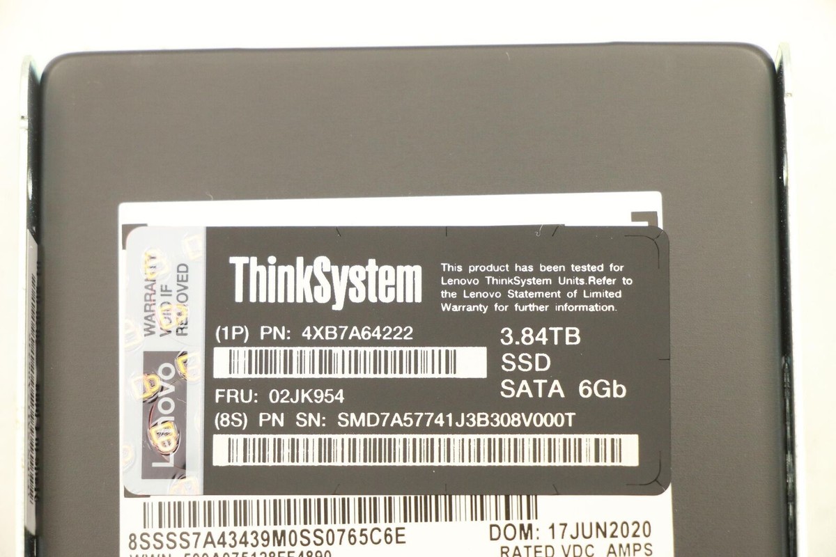 4XB7A64222 ThinkSystem SATA 6Gb Hot Swap SSD NEW 02JK954