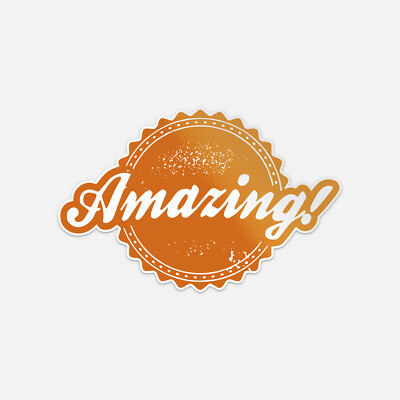 Amazing Recognition Rubber Stamp Vinyl Sticker Decal | eBay