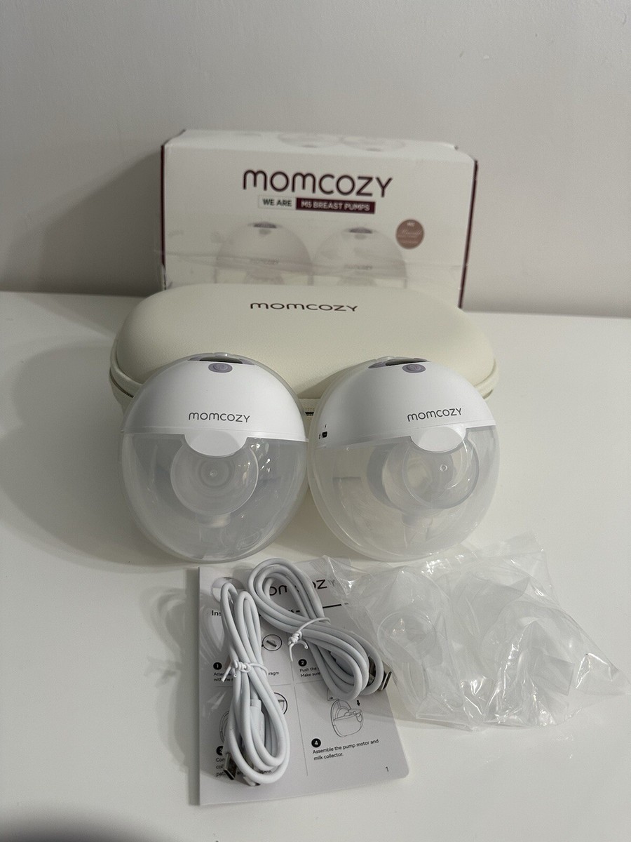 Momcozy S5 9 Levels Double Wearable Breast Pump - White | eBay