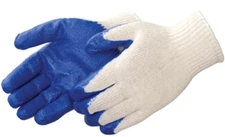 Gloves String Knit Gloves Cotton Latex Dipped (Palm Coated) 1 Dozen Small 